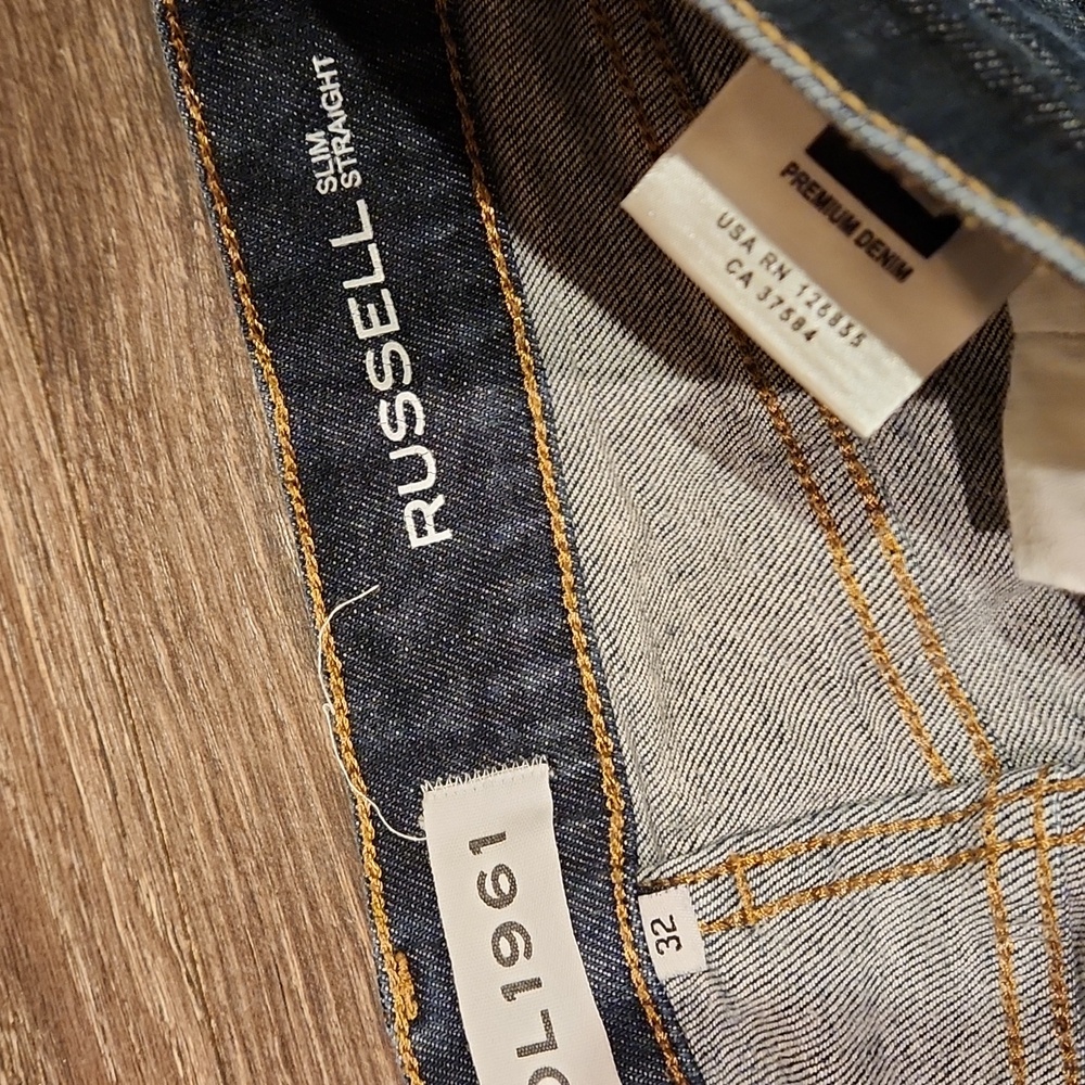 ❤️ DL1961 RUSSELL SLIM STRAIGHT JEANS, 32 - Picture 10 of 13